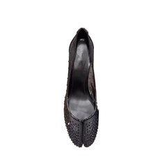 Diamante Spilt Toe High Heel Pumps
