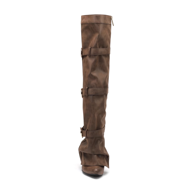 Buckled Knee High Boots
