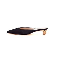 Sculptured Heel Mules Sandals