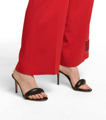 Leather Mid Heel Mules Sandals