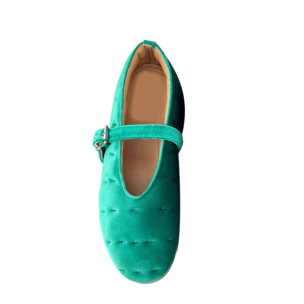 Buckled Flat Ballet Shoes