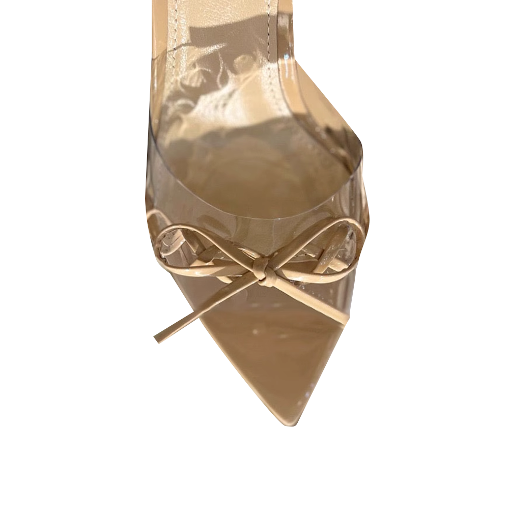 Bow PVC Mules Sandals