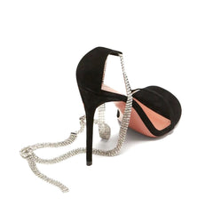 Ankle Diamante High Heel Sandals - 9cm