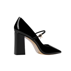 Buckled Block Heel Pumps - 8cm