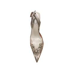 Diamante PVC High Heel Sandals - 8.5cm