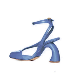 Ankle Strap Curved Heel Sandals