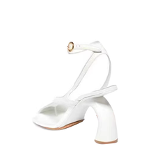 Ankle Strap Curved Heel Sandals