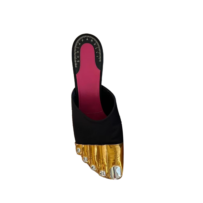 Toe Detailed Statement Mules Sandals