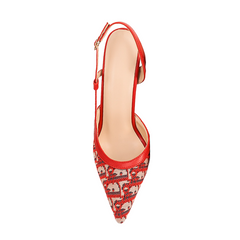 Slingback Mid Heel Sandals - 8cm