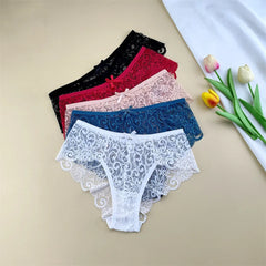 3PCS/Set Sexy Mid Rise Women Lace Panties