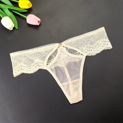 3PCS Sexy Women Front Opening Hole Thong