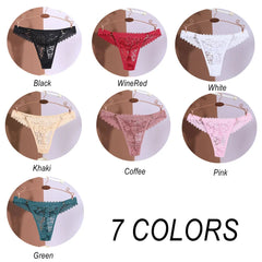 3PCS Temptation Hot French Women's Jacquard Lace Thong
