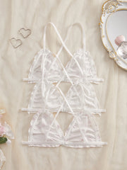 3PCS Women Sweet Print Wireless Bras