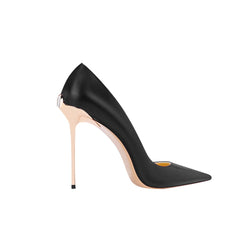Leather Mid Heel Pumps