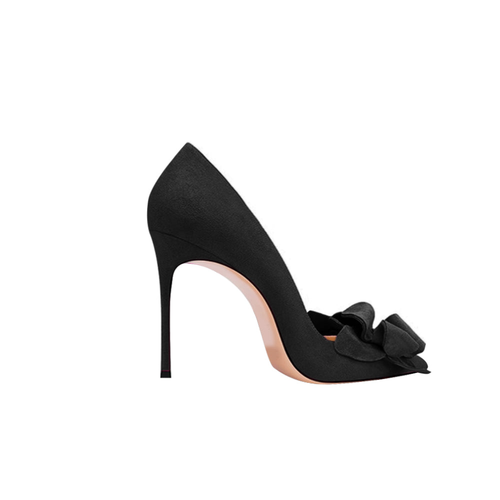 Flower Embellished Mid Heel Pumps - 6cm