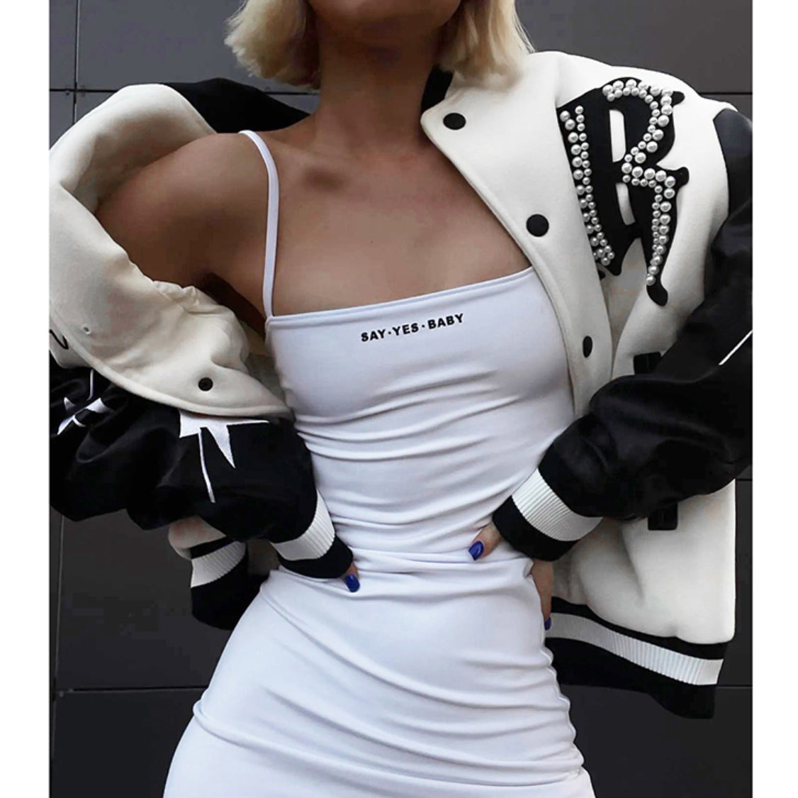 Printed Baseball Jacket