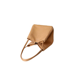 Leather Trapeze Tote Bag
