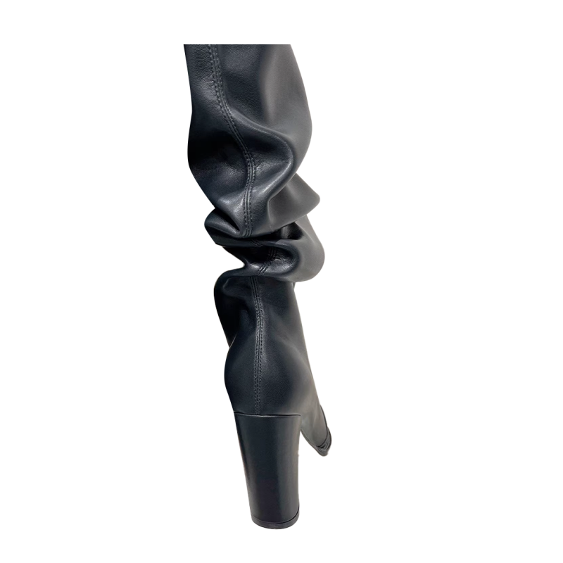 Fold Knee High Boots