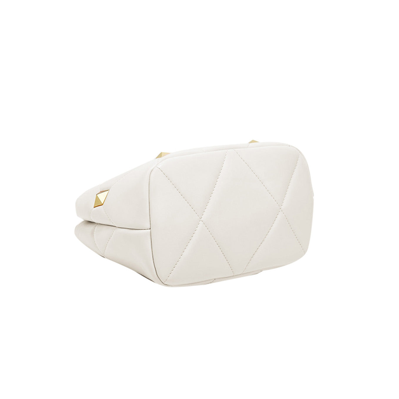 Studded Quilted Leather Tote Bag