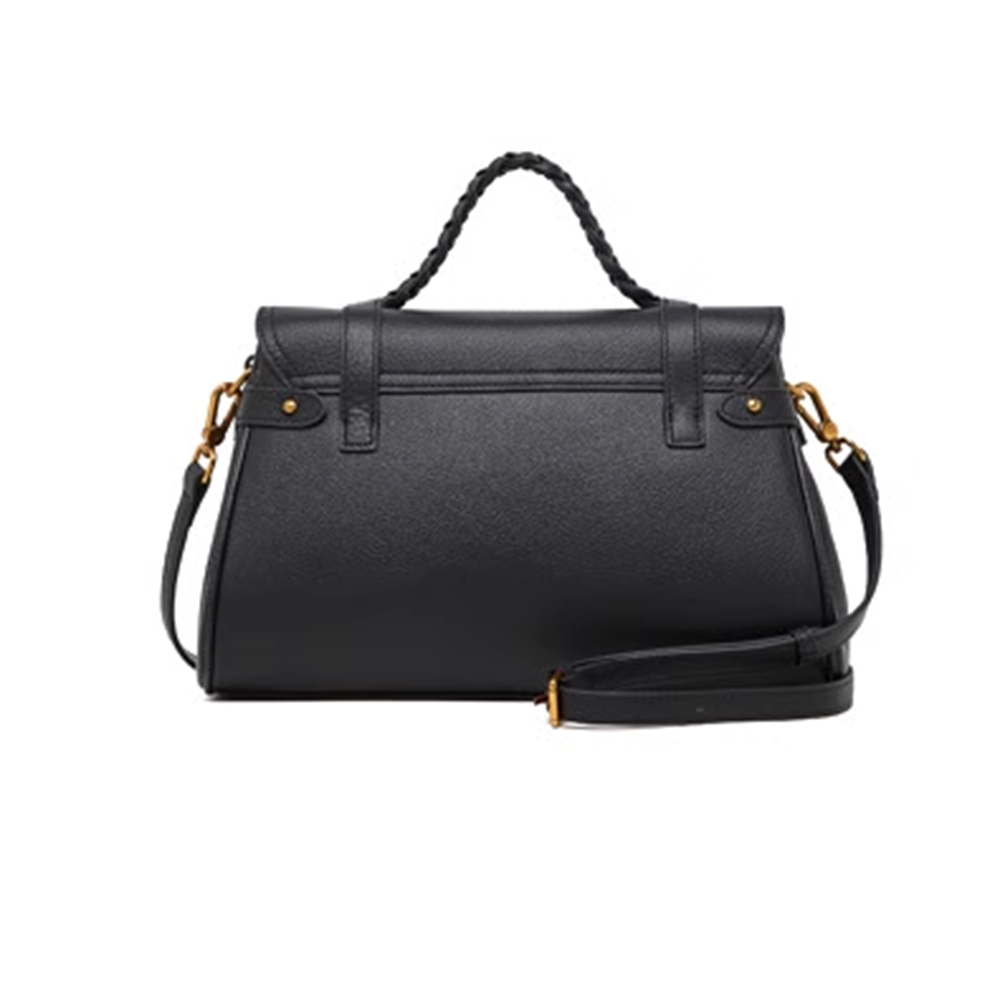 Metal Lock Buckled Tote Bag