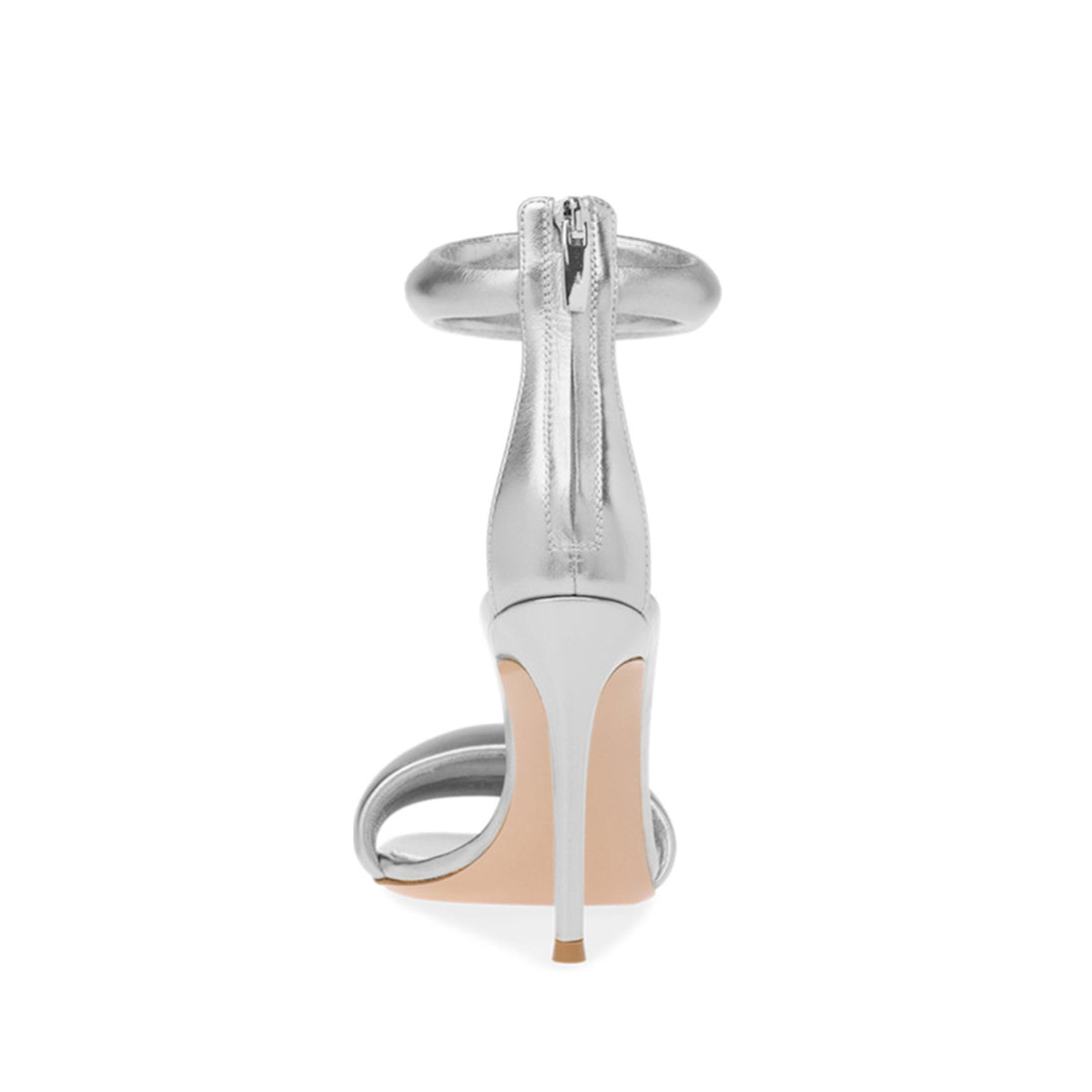 Ankle Strap Leather Stiletto High Heel Sandals - 9