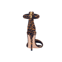Printed Ankle Strap Stiletto High Heel Sandals - 9