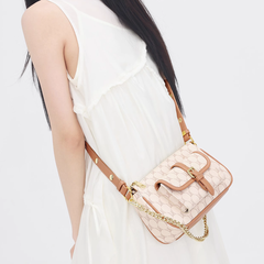 Printed Buckled Cross Body Bag