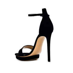 Platform Suede High Heel Sandals - 10cm