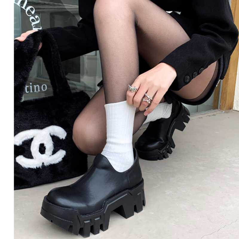 Leather Platform Oxfords