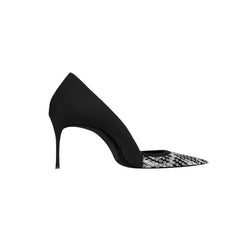 Sequinned Mid Heel Pumps - 6cm