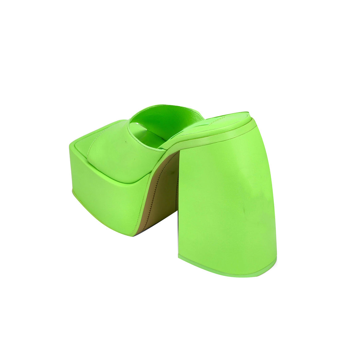 Block Heel Platform Mules Sandals