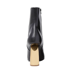 Metal Heel Ankle Boots