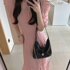 Ball Embellished Cross Body Bag