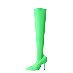 Super Pointed Toe Basic Over The Knee Sock Boots