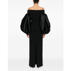 Off-Shoulder Puff Sleeves Evening Dress Gown