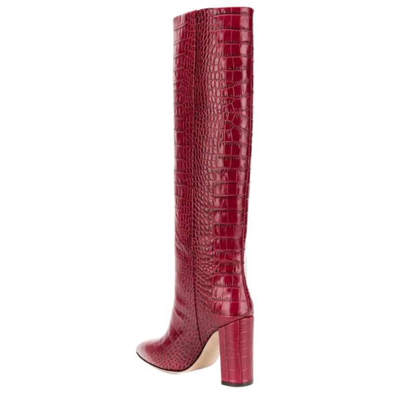 Leather Knee High Boots