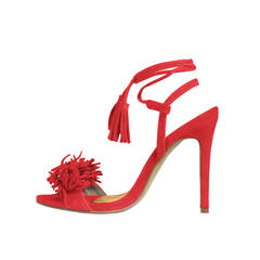 M Tassel and Fringe Sandals - 10 cm