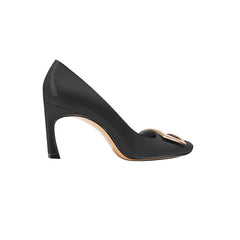 Buckled Mid Heel Pumps - 7cm