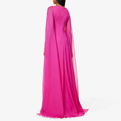 V Neck Maxi Evening Dress Gown