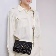 Quilted Leather Cross Body Bag