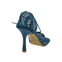 Lace Up Fishnet High Heel Sandals