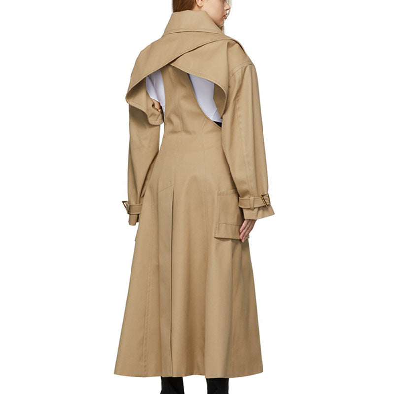 Cut Out Long Trench Coat