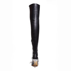 Diamante Bow Over The Knee Boots