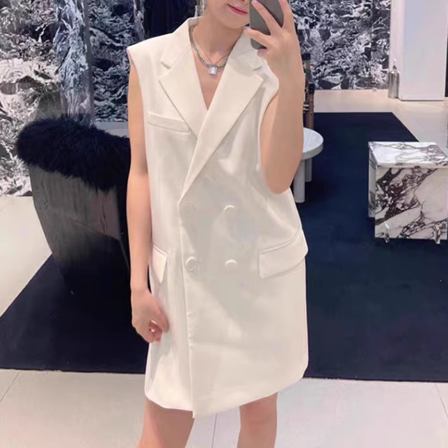 Bow Embellished Blazer Dress