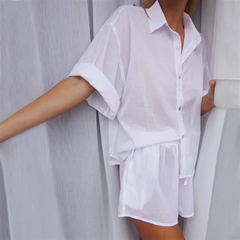 Oversized Shirt And Mini Shorts