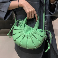 Cut Out Leather Tote Bag