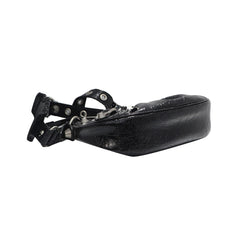 Buckled Leather Cross Body Bag - Large