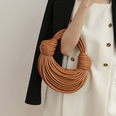 Knotted Leather Tote Bag