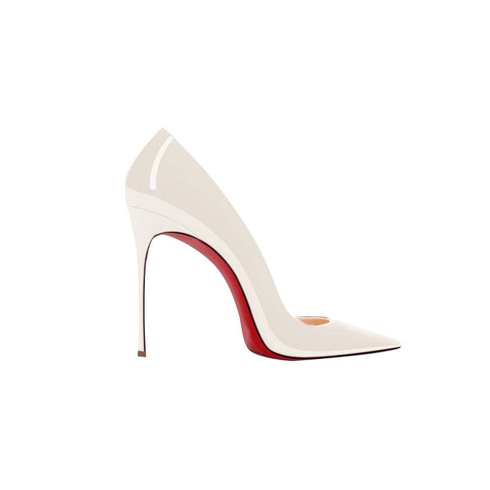 Patent Leather Mid Heel Pumps - 8cm