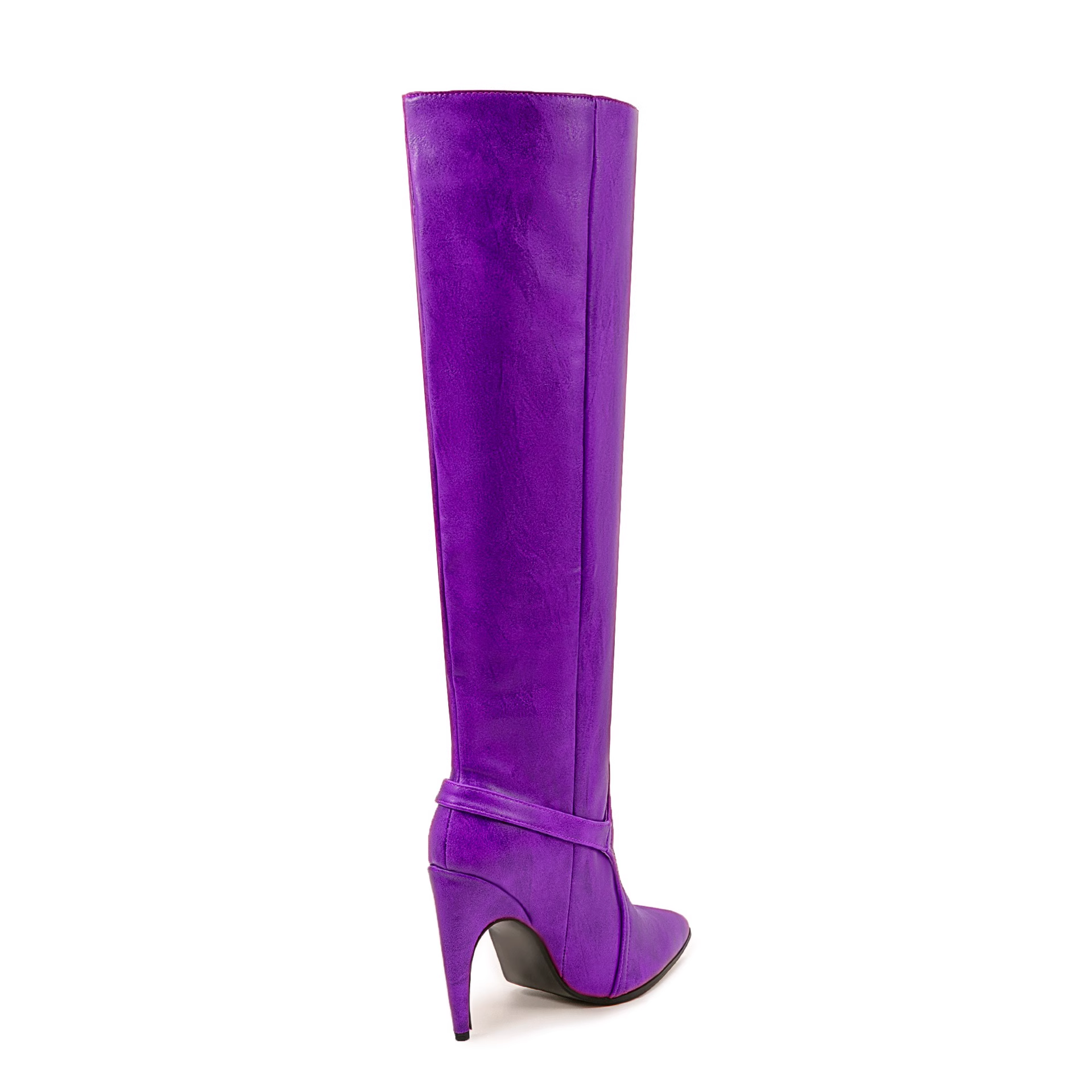 Metal Embellished Knee High Boots